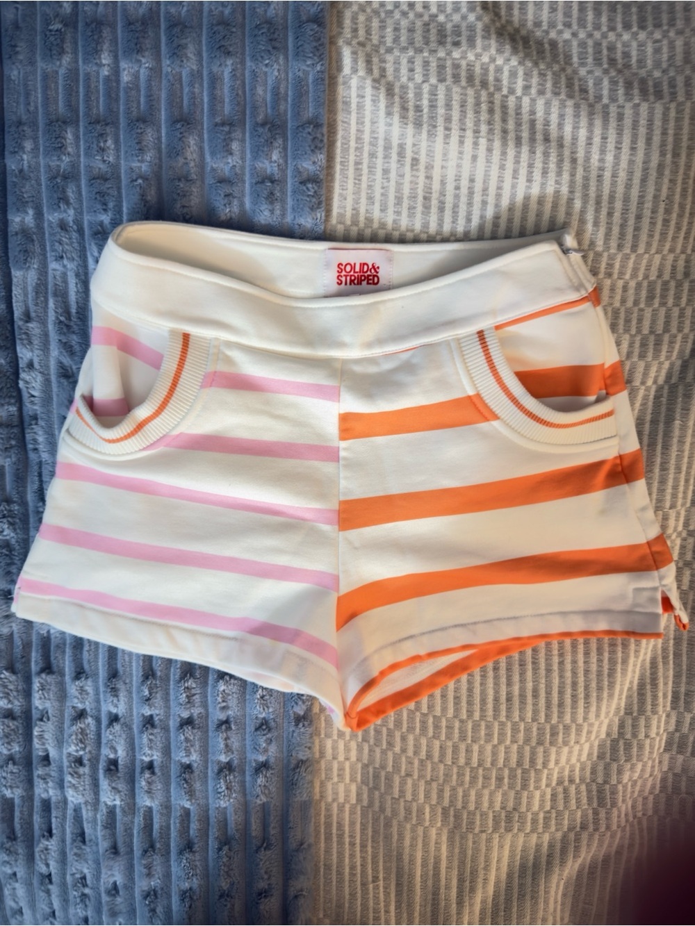 SOLID & STRIPED Sophie Short - Color blocked Stripe Sorbet | Size Small